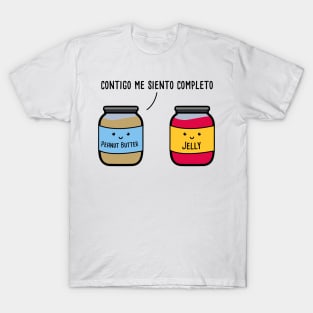 Contigo Me Siento Completo - Spanish Puns Collection T-Shirt